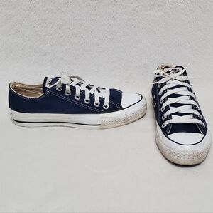 𝅺VINTAGE 80s Converse Chuck Taylor All-star Blue USA Made Low Top Sneakers 7-7.5